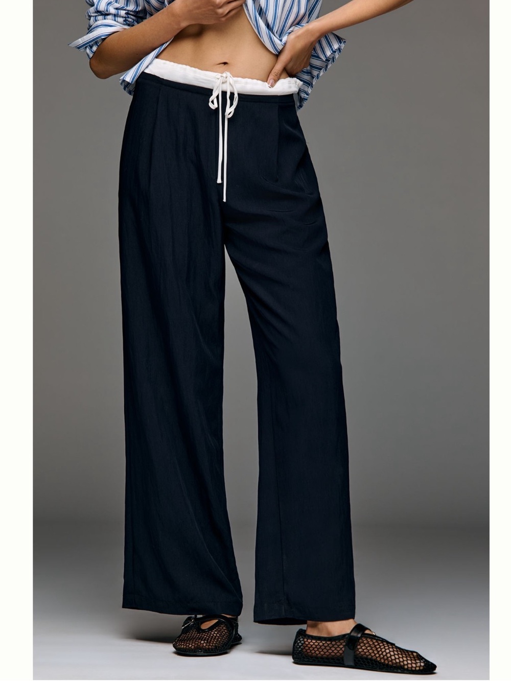 Maeve Combo Drawstring Trousers